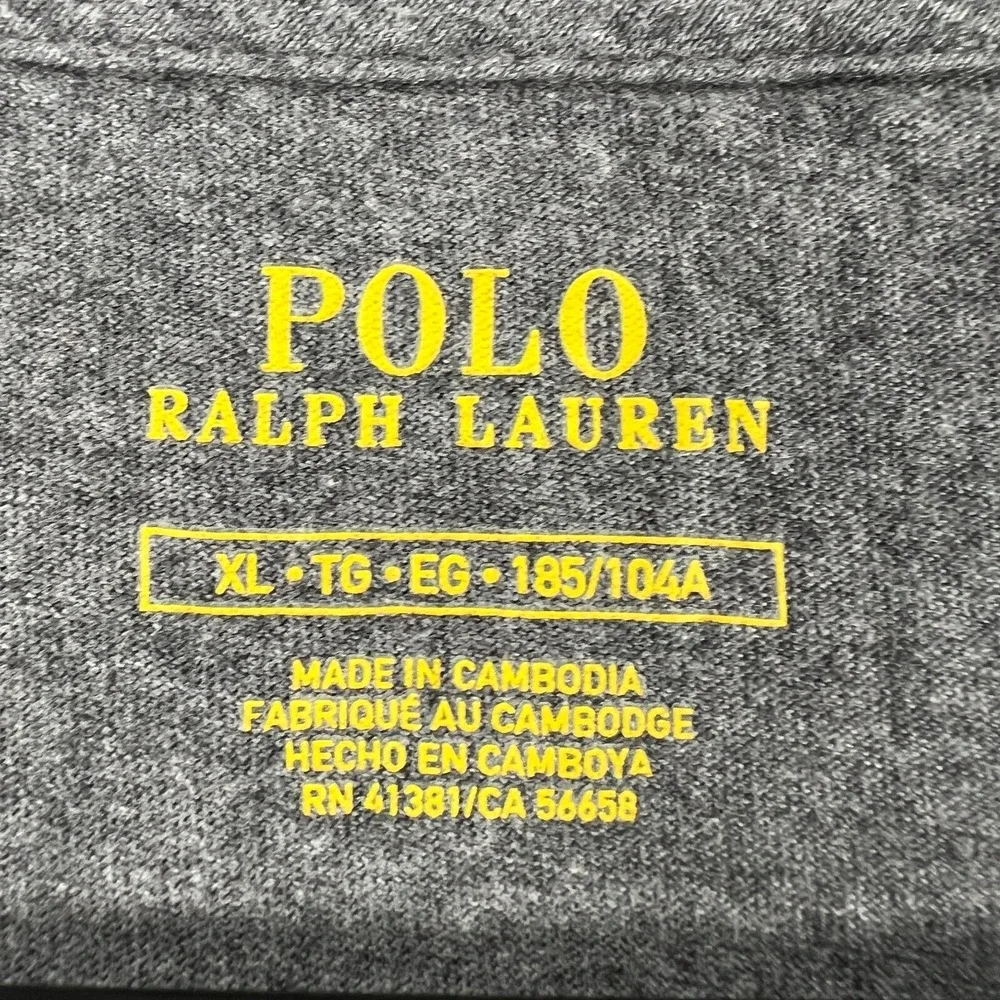 Polo Ralph Lauren Shirt Mens XL Extra Large Gray Short Sleeve Soft Light